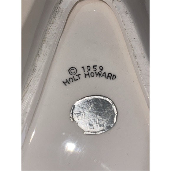 VTG 1959 HH Holt Howard Sectional Nuts Candy Dish Tree Candles bell christmas - Picture 8 of 9